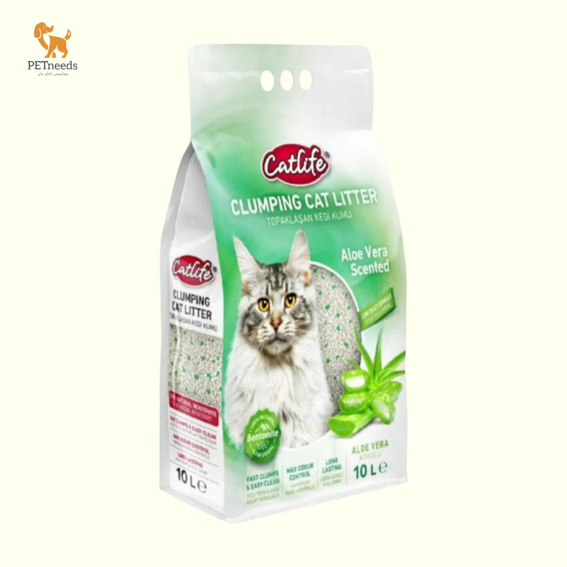 رمل قطط كات لايف ١٠ لتر بخلاصة الصبار