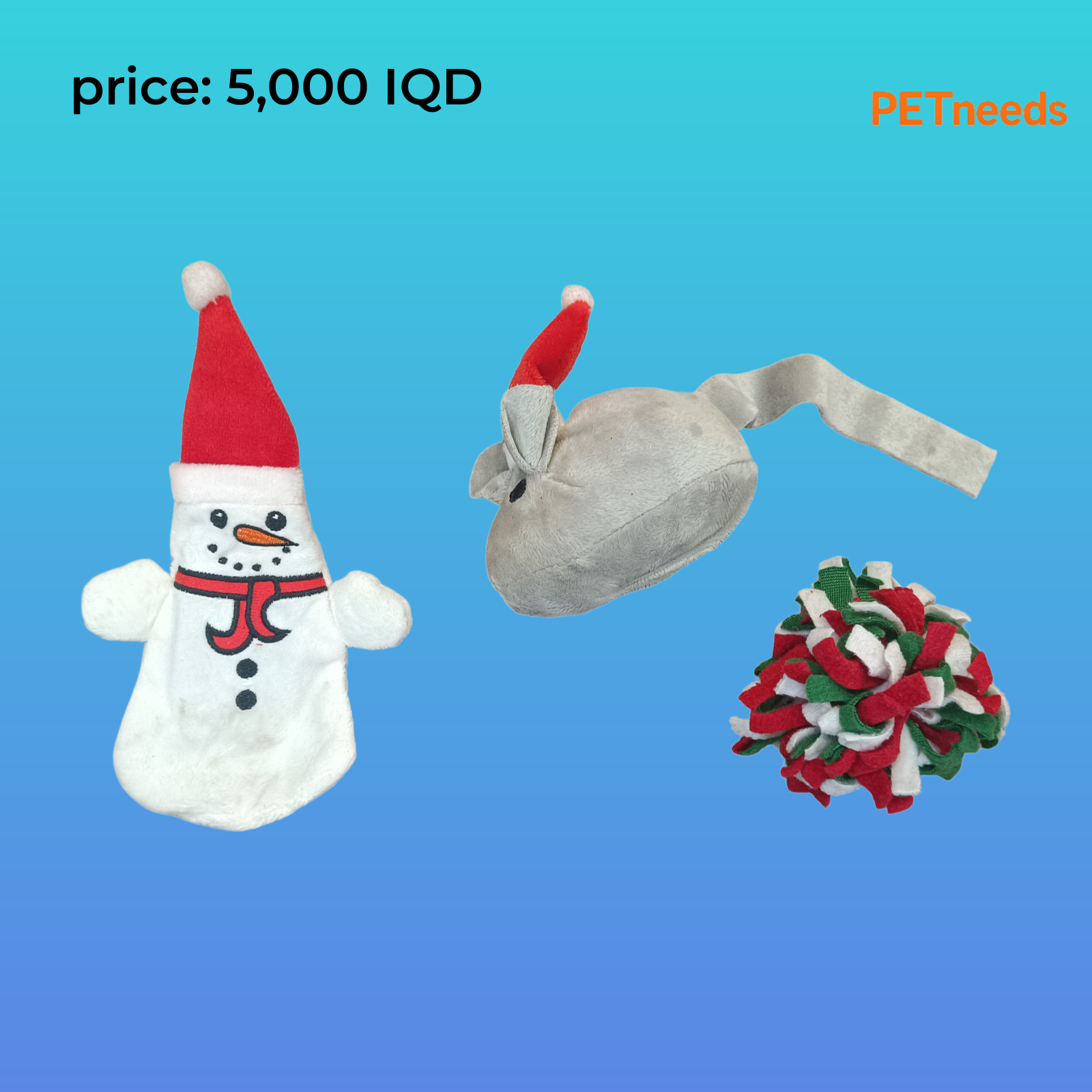 Christmas pet toys set