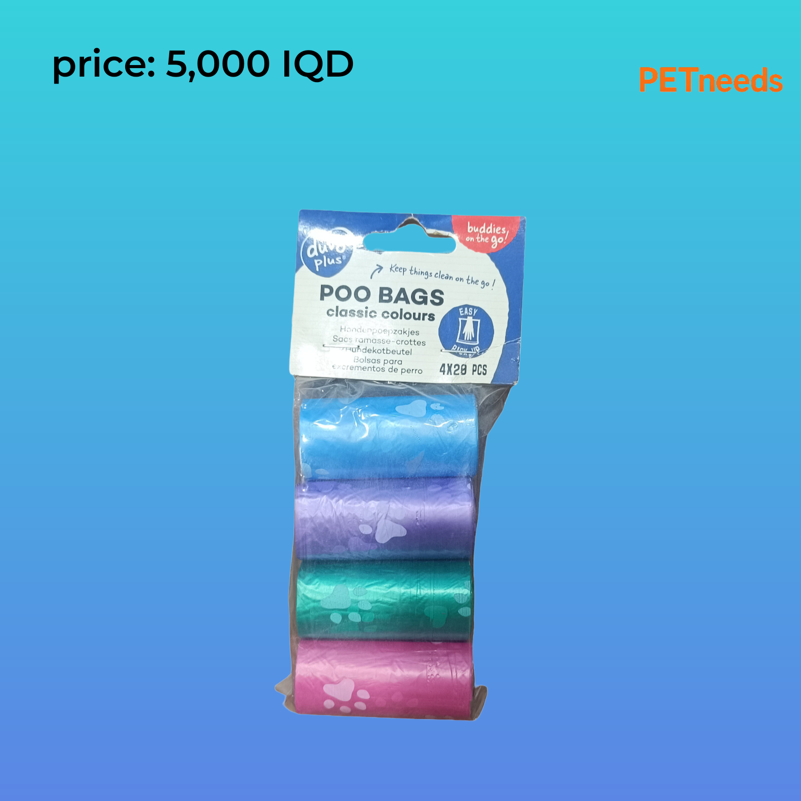 duvo plus poo bags 4x20 pcs