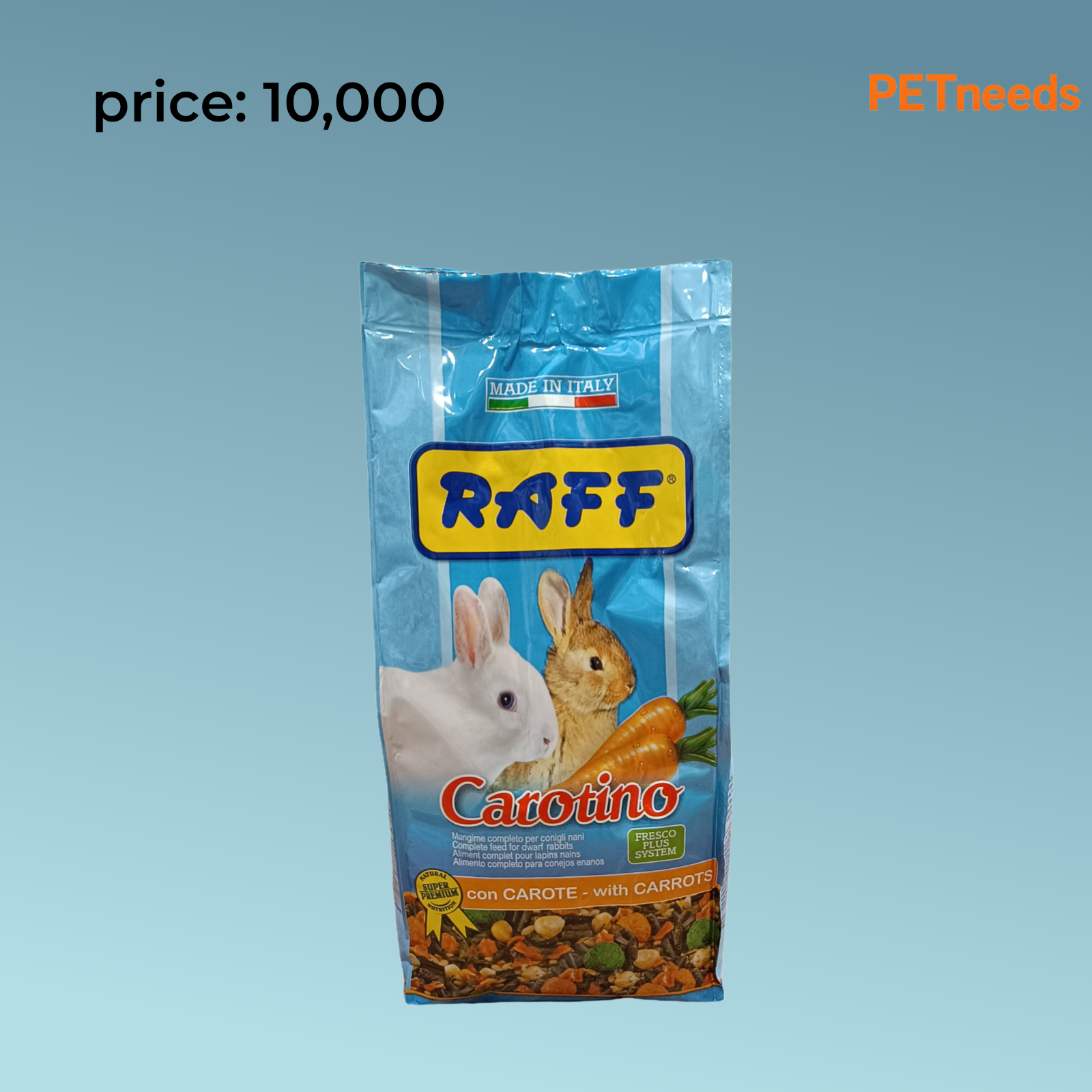 raff rabbit food with carrots 900 gram